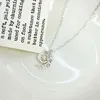 المعلقات S925 Sterling Silver Netclace Women's Freshwater Pearl Sun Moon Mostr