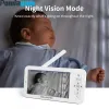 Monitore Babyphone Wireless Video 5inch 720p HD -Bildschirm 1080p PTZ Kamera 2way Talk Nachtsicht Erkennung Erinnerung Reminder Baby55