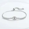 Bransoletki Tennis Bracelets for Women Lucky Evil Eye 925 Srebrna bransoletka mężczyźni biżuteria Boho Regulowana łańcuch pudełka 10 "najlepszy przyjaciel