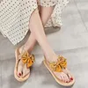 Повседневная обувь летние шлепанцы женские сандалии прохладный белье-белье-богемный пляж сладкий цветочный принт лук роскошные женщины дизайнеры
