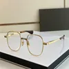 新しいファッションデザインの男性光学メガネ詩2 Kゴールドラウンドフレームビンテージシンプルなスタイル透明アイウェア最高品質クリアレンズ271U