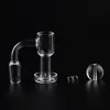 Beracky Plan Flat Terp Surper Quartz Banger, articulações transparentes 10mm Male de 14 mm com pérolas de quartzo de 6 mm, adequado para bongos de água DAB plataformas