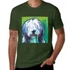 Tops cerebbe da uomo barbone collie t-shirt per cani colorato luminoso t-shirt a maniche corte oversize camicia da uomo magliette bianche