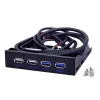 Drives Chipal 4 Ports USB 2.0 USB 3.0 Front Panel USB3.0 Hub Splitter Intern Combo Bracket Adapter för skrivbordet 3,5 tum Floppy Bay