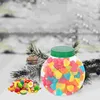 Storage Bottles Christmas Candy Jar Juice Ball Shaped Treats Plastic Party Packaging Container