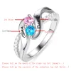 Ringe Hot Sale 925 Sterling Silber Personalisierte Geburtssteine Verlobungsringe Versprechen Sie Ring für ihren Namen gravierter Ring für Liebhaber Geschenk