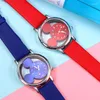 Wristwatches Clearance Sale 2024 Casual Women Watches Fashion Transparent Hollow Cute Pink Leather Band Quartz Bracelet