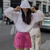 Röcke Sommer Mini Y2K Kleidung Koreanische Mode Satin für Frauen elastischer Taillenrock Schwarz Harajuku Pink