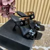 Ladies Strange pięty mody Krystal slajdy otwarte u stóp sukienkę na imprezę wysokie obcasy projektantka marki Rome Sandals Footwear