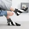 Men's Socks Funny Ankle Optical Illusion Abstract Twisted Stripes Geometry Street Style Crazy Crew Sock Gift Pattern Printed
