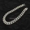 Mens Hiphop Chain Armband 10mm Bredd Real 925 Silver Single Row VVS Utmärkt Cut Diamond Moissanite Cuban Link Armband