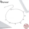 Brins Bamoer Authentic 925 argent sterling minimalisme Chaîne de chaîne de pavillons pour le bracelet pour femmes pour les bijoux fins en argent pour pied SCT018