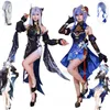 Anime -Kostüme Ganyu Shenhe Cosplay Com Genimpact Lantern Rite Neues Haut -Outfit Twilight Blossom Bambus Regen Frostblumen Dew Perücke Kleid Y240422