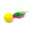 Toys 5st Cat Selflappy Toy Badminton Rustle Underhållande färgglad kattboll Sound Catch Feather Pet Supplies Pet Toys
