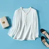 Kvinnors blusar 92% Mulberry Silk Blus Women 2024 Elegant för kläder vår sommar topp kvinnliga vita toppar blus mujer