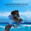 Gimbals 3 eixos estabilizadores do Gimbal para smartphones, aplicativos de rastreamento de rosto suportado, zoom de rodas, fotos panorâmicas de tiro automático