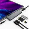 Hubs USB C Hub 7in1 with 4K HDMI SD/TF Card Slot 3.5mm Jack USB3.0 5Gbps Data Port USBC PD Charging for iPad Pro 2022 2021 MacBook
