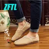 Sapatos casuais zftl chinês tradicional artesanal retro linho respirável respirável suor-absorvente luminoso confortável Mulheres 2024