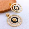 Andere hiphop reliëf Lion Head Earring for Women Girls Vintage gouden kleur reliëf overdreven grote cirkel oorbel mode sieraden 240419