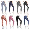 LL 2024 Pantalons de yoga shorts Pantalons recadrés LU Align Leggings Femmes Shorts Suit Cropped Xercise Fitness Wear Girls Running Gym Slim Fit Pant