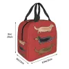 Väskor Kawaii Dachshund Dogs Isolerad lunch Tygväska för kvinnor Wiener Sausage Dog Portable Cooler Thermal Bento Box Work School Travel