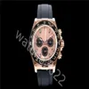 ZP Factory Custom Swiss Cal Watch Movement Men's 116515LN Rose Gold Cosmograph Chocolate Oysterflex Designer Strap 116515 Su308S