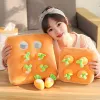 Dolls Children Educational Toy Pick Up Strawberry Fruits Ground Doll Stuffed 4 pcs Mini Carrots in a Earth Pillow Unqiue Gift For Kids