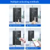 Kontrola aplikacji TTLOCK Bluetooth Smart Glass Door Lock Zdalne odblokowanie tymczasowe kod palca RFID IC KARTA Hasło + G2 Brama dla Wi -Fi