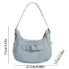 Женская сумочка на плече винтаж Y2K Casual Hobos Denim Star Decor Solid Color подарок для девочек женский кошелек сумка v9yz#