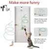 Toas de corda de brinquedos de gato elétrico brinquedos de cordas automáticas penduradas portas de gatinho interativo jogo de giro aleatório de captura 240410