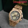 AP Female Wrist Watch Royal Oak Offshore Series 42mm Calendar Timing Red Devil Vampire Automatic Mechanical Steel Rose Gold Fashion Men's Watch 26470OR.OO.1000OR.02