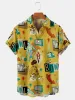 Skjortor 2022 Ny sommar fritids heta försäljning tryckt hawaiianska skjortor herrens semestersjanförsörjning heta tillverkare
