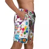 Short masculin coloré papillons planche d'été sports fitness plage pantalon court mâles mâles à sec élégant imprimé plus taille de natation