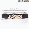 Ceintures 1pc Fashion Gol Chain ceinture élastique en métal argent