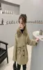 Winter Kids Faux Fur Coat Girls Fleece Lapel Singlebreased Trench Coat Kids Belt Belt Thicken Dark Coat Designer Clothing A48731470