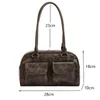 Retro małe podwójne kieszenie torby na ramię dla kobiet 2024 NOWOŚĆ PROJEKTOWANIE Trend Projektantka pod pachami żeńskie torebki i torebki K6T0#