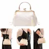 weißer chinesischer Stil Handtasche Fi chinesischer Stil Seidentuch Quadratbeutel Elegante Quasten -Umhängetasche 30JQ#