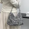 bolsa de designer de luxo lantejoulas de lantejoulas de lantejoulas de ombro de lantejoulas femininas Bolsa de axila de glitter feminina elegante bolsa de banquete Fi Bolsa de embreagem C098#