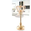 Candle Holders Holder Crystal Candlestick Gold Crown Stand Metal Tealight Princess Pillar Wedding Centerpiece Light Decorative Tea