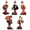 Figurines décoratives japonaise Geisha Kimono Doll 12inch Asian Kabuki Figure Girl Statue pour armoire de bureau de salon