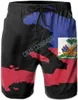 Arms -armar Haiti Country Flag Classic Mens Swim Trunks Beach Shorts med fickor 240410