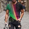 TE-shirt de créateur de mode pour les hommes Casual 3D Imprimé HARAJUKU Personnalité Round Cou Short à manches courtes