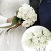 50 장미 인공 꽃 DIY 제작 꽃다발 시뮬레이션 가짜 로맨틱 장식의 장식용 꽃 팩 사무실 선물