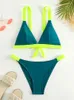 Da bagno da bagno da bagno micro bikini da bagno da bagno da bagno femminile in vita alta swimwaer 2024 Solid sling bikini set sexy perizoma da bagno femminile estate