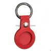 Otros suministros de fiestas festivas Colorf Leather Keychain Favor Anti-P-P-PROUNT para Airtag Protector Bag All Inclusive Locator individualmente PackA DHDXJ