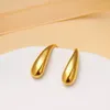 Boucles d'oreilles cerceaux minimalistes petites gouttes d'eau en métal forme de haute qualité 316L Bijoux d'oreille en acier inoxydable quotidien