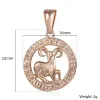 Charms Trendsmax 12pcs Constellation Zodiac Sign 585 Rose Gold Pendant Gold Gold Color Horoscope Pendants GPM24 / 16