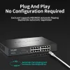 Switches TPLink 16 Port Gigabit Ethernet Switch 1000M Network Switch Hub Internet Splitter Plug and Play VLAN Auto MDI/MDIX TLSG1016DT