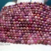 Strands Meihan Natural 4mm Ruby sfaccettate perle sciolte rotonde per gioielli Bracciale per collana fai -da -te