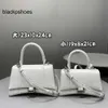 Balencig Le Cagole Luxury Black Messenger Portable Bags Designer B Shoulder Bag Hourglass Crocodile Pattern Pending To Europe and America Retro Cute Fashi